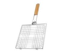 Gatuida Panier à Barbecue pour Poisson Et Steak Outil De Cuisson Métal avec Poignée Longue Accessoire Pratique pour Grillades Et Pique-