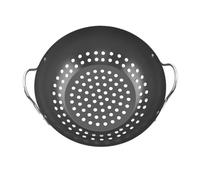 Gatuida Panier à Légumes Grillés Multifonction pour Barbecue Extérieur, Wok Grill en Acier Antiadhésif Grosse Surface Perforée, Poignée Double Résistante Et Facile à Nettoyer