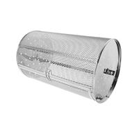 Gatuida Panier à Tambour De Grill Rotatif en Acier Inoxydable 180x300 Mm pour Four Électrique Rôtissage De Noix Et Légumes Barbecue Cuisson Uniforme Professionnel