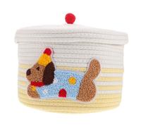 Gatuida Panier De Rangement Avec Couvercle Pour Chien Corde De Coton Conteneur De Stockage Décoratif Pour Voiture