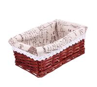 Gatuida Panier de Rangement Osier Tissé Main Style Pastoral Panier Pratique avec Anse Portable pour Maison Pique et Décoration Contenant pour Fleurs et Aliments Dimensions