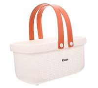 Gatuida Panier de Rangement Salle Bain Portable Grand Volume avec Poignée Panier Toilette Aéré avec Drainage Organisateur Cosmétique pour Shampooing et Accessoires Bac de Rangement