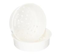Gatuida Panier Vapeur Plastique Blanc 2 Pièces Léger et Compact pour Cuisson Saine de Légumes et Pains Vapeur Cuiseur Électrique
