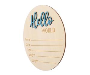 Gatuida Panneau Annonce de Naissance Bois Rond avec Prénom pour Accessoire Photo Né et Nourrisson