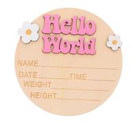 Gatuida Panneau Annonce Naissance Bois Forme Originale Décorer Chambre Tableau Prénom Poids