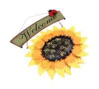 Gatuida Panneau de Bienvenue Fer Suspendu Ornement Tournesol Plaque de Porte Décorative pour Entrée Chambre Mur Intérieur