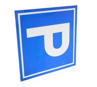 Gatuida Panneau de Sécurité Bleu en Alliage D'aluminium du Parking Visibilité Claire Symbole P pour Stationnement et Usage en Parking ou Chantier