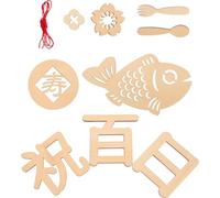 Gatuida Panneau en Bois Bébé 1 Ensemble Accessoire Photo Commémoratif pour -né Cent Jours Décoration Fête Shower Présent Naissance Personnalisé