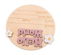 Gatuida Panneau En Bois D'annonce De Naissance Pour Bébé Prénom Personnalisé, Rond, Léger, Décoration Pour Chambre D'garçon Et Filles, Pour Baby Shower Et Souvenir De Naissance