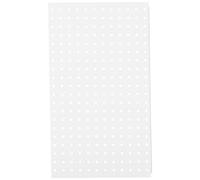 Gatuida Panneau Mural Perforé Métallique Blanc 52 Trous pour Organisation du Garage, Grand Panneau Perforé Robuste pour Système de Rangement D’outils Mural Atelier et Établi Professionnel