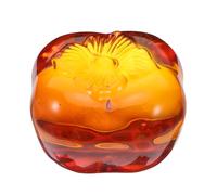 Gatuida Paperweight For School Heavy Crystal Persimmon Figurine Decorative Glass Fruit Pattern Weight For Sewing Calligraphy And Book Lovers Miniature Desk Ornament