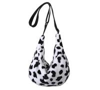 Gatuida Paquet Fourre-tout En Peluche Motif Vache Grand Capacité Paquet Bandoulière Doux Pour Femme Usage Quotidien, Voyage Et Activités Extérieures Format Spacieux Et Léger