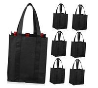 Gatuida Paquet Porte-Bouteilles en Tissu Non Tissé Résistants 6 Bouteilles pour Vin, Bière Et Whisky, Réutilisables, pour Randonnées, Camping Et Fête