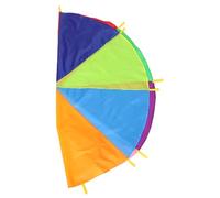 Gatuida Parachute Arc-Ciel avec Poignées pour Garçon Fille Jeu Plein Air été Activités Sportives Collectives Améliore Motricité Fine et Esprit Équipe