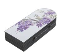 Gatuida Paravent Décoratif Chinois Pliant Mini en Acrylique Miroir | Décor de Table, Motif Fleurs et Oiseaux Doré, Style Asiatique Traditionnel, pour Bureau et Fête