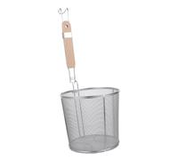 Gatuida Passoire à Mailles Acier Inoxydable Avec Panier Profond Pour Nouilles Louche Écumoire à Poignée Bois Égouttoir Pratique Pour Cuisine Filtre Pour Pâtes Et Soupes