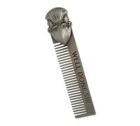 Gatuida Peigne à Barbe Acier Inoxydable Peigne Fin Antistatique pour Coiffage et Élimination des Pellicules Outil de Toilettage Métallique pour Homme