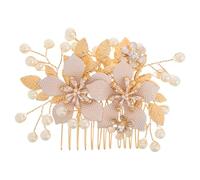 Gatuida Peigne Cheveux Mariage Orné Strass Fausses Perles Accessoires Coiffure Mariage Femmes Filles Demoiselles Honneur Peigne Cheveux Fleuri Côté