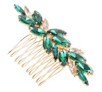 Gatuida Peigne Cheveux Mariage Vert Émeraude Cristal Accessoire Cheveux Bridal Rhinestone Peigne Côté et Confortable pour Coiffure Mariée