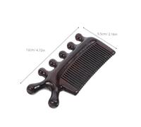 Gatuida Peigne de Massage de Santal Ergonomique Dents Larges Multifonction pour Cheveux Bouclés Soulagement de Tension pour Cou Épaules et Bras