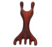 Gatuida Peigne de Massage Facial Bois Naturel Outil Petit et Léger pour Massage Acupoints Guasha Visage Multifonction Masseur Acupuncture Manuel Protection des Doigts Usage Professionnel