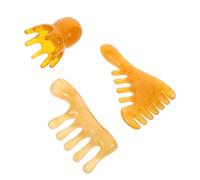 Gatuida Peigne Gua Sha du Cuir Chevelu 3pcs en Résine de Cire D’abeille Peigne de Massage à Poignée Octopus et Monstre pour Soins de Beauté Outil D’acupression