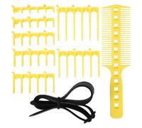 Gatuida Peigne Guide de Coupe de Cheveux, Sabots de Tondeuse Professionnels, 7 Tailles Réglables, Silicone Abs, Bandeau Silicone Jaune, Coupes Précises, Professionnels, à Domicile