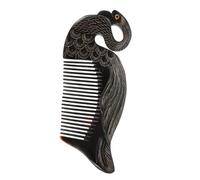 Gatuida Peigne Naturel Corne de Bœuf Noir pour Massage Chevelu Démêlant Doux Pratique et Portable pour Femmes Soin Capillaire Quotidien