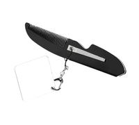 Gatuida Peigne Pliable De Poche Multifonction Pour Hommes 1 Petit Format Pliant Peigne à Dents Fines Visage Miroir Carré Porte-clés Voyage Pratique