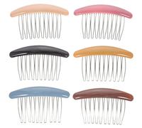 Gatuida Peignes à Cheveux Latéraux Antidérapants 6 Pièces Taille Moyenne en Plastique Coloré pour Femmes et Jeunes Filles Usage Quotidien et Occasions Spéciales