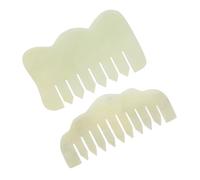 Gatuida Peignes De Massage Gua Sha En Jade Lot De 2 Pièces Taille N°1 Et N°6 Masseurs Doux Pour Cuir Chevelu Soins Corporels Portables Et Légers Pour Usage Quotidien