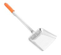 Gatuida Pelle à Huile Acier Inoxydable avec Tamis Perforé Passoire Cuisine Portable Anti-égratignures Outil de Cuisson pour Séparation Huile et Filtrage des Résidus Manche Long Sécurisé