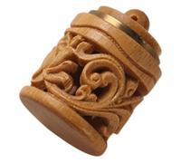 Gatuida Pendentif Bois DIY Creux Sachet Parfumé Suspendu Voiture Décor Artisanat Rétro Diffuseur Parfum