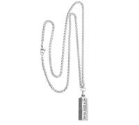 Gatuida Pendentif de Collier Contenant Homme Six Caractères Bouddhistes, Plaqué Résistant Anti-déformation, Chaîne Dragon Robuste, Collier Amulette Symbole, Accessoire Mode Quotidien