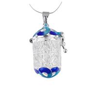 Gatuida Pendentif Diffuseur Huile Cuivre Plaqué Coloré Support Solide avec Design Creux Ouvrable Étui à Parfum pour Bijoux DIY avec Anneau Suspendu