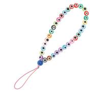 Gatuida Pendentif Oeil du Diable etau Député titulaire du téléphone dragonne de téléphone lanière de téléphone anti-perte lanières de téléphone perlé poterie colorée Colorful