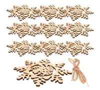 Gatuida Pendentifs de Noël en Bois Beige, Décoratifs pour Arbre et Mur | Trou Suspendre, Cordon en Chanvre, Projet Créatif, Finition Soignée, Usage Noël, Décoration Maison