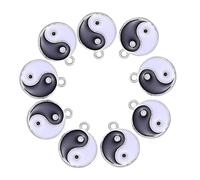 Gatuida Pendentifs Tai Chi Yin Yang En Alliage De Zinc Double Face 9 Pièces Pour Fabrication De Bijoux Diy Accessoires De Bracelets Colliers Taille Standard