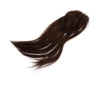 Gatuida Perruque Bandeau Tressée Marron avec Frange Wig Invisible Clipsée Facile à Porter Volume Naturel et Camouflage des Cheveux Clairsemés pour Femmes