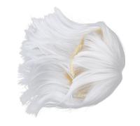 Gatuida Perruque Bob Blanche Courte Droite pour Femmes Résistante Chaleur Wigs Cosplay Réalistes Style Quotidien et Fête