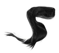 Gatuida Perruque Longue Droite Noire et Blanche -partie pour Femmes Perruque Cosplay à Cheveux Synthétiques Confortables et Peau-amicale pour Déguisement et Usage Quotidien