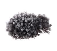 Gatuida Perruques Synthétiques Afro Bouclées Haute Volumineuse Queue De Cheval Avec Frange Pour Femmes Et Adolescents Fête Costumée Grise