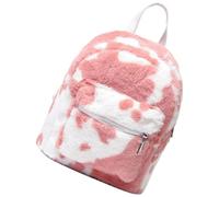 Gatuida Petit Paquet à Dos en Peluche Rose, Multi-usage, Mode Casual Femmes | Toucher Agréable, Format Léger et Spacieux, pour Vacances et Shopping, Style Élégant, Attrait Féminin
