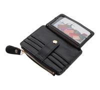 Gatuida Petit Portefeuille Femme Cœur Brodé Léger et Spacieux Sac à Main Multifonction pour Maquillage Soirée Fête et Usage Quotidien Cadeau pour Filles et Femmes Noir