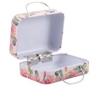 Gatuida Petite Boîte De Rangement Rétro Pour Faux Cils Fille, Mini Valise Métallique Vintage, Légère Et Compacte, Étui Pratique Pour Maquillage Voyage, Coffret Présent Cosmétique Transport