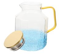 Gatuida Pichet Verre avec Infuseur et Couvercle Résistant Aux Basses Températures Pichet à Thé Maison pour Boissons Fraîches Usage Familial et Restauration