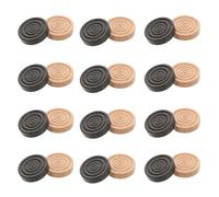 Gatuida Pièces D’échecs en Bois 24 Pcs, Pions de Dames Filetés Ronds 2,5 Cm, Accessoires Polyvalents pour Jeux de Société, Jeu de Dames, Échecs et Backgammon, Pièces de Remplacement