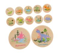 Gatuida Pièces Échecs à mémoire de Dinosaures Jeu de mémoire pour Les Enfants Jeux d'apprentissage de la Maternelle Jeux de mémoire Jouets Assortis de Dinosaures œufs de Dinosaure Bois