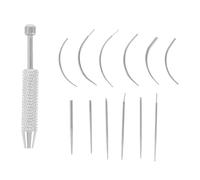 Gatuida Piercing en Acier Inoxydable Aiguille Guide Filetée Intérieure et Extérieure pour Perçage Corporel Précis et Hygiénique