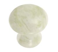 Gatuida Pierre de Massage Jade Forme Champignon pour Visage Outil Multifonction pour Massage Musculaire Profond et Relaxation Compatible Huiles Essentielles Accessoire Visage Confortable